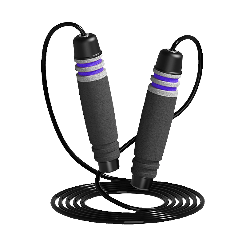 TS-3 Tek Kafa Renkli/7 Oluklu Tambur Şekli Sünger Saplı Atlama İpi Yetişkinler İçin